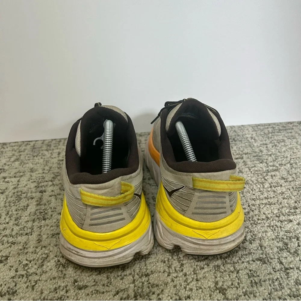 Hoka One Bondi Nimbus Cloud Radiant Yellow Lace-Up Sneakers Size 9.5 Men’s